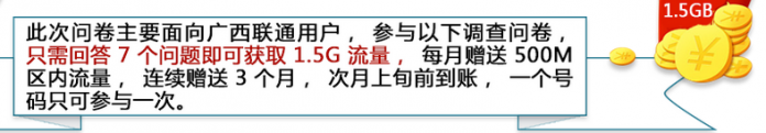 广西地区联通1.5G流量