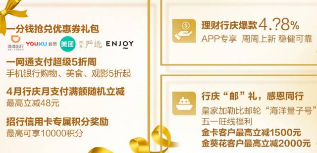 招行30周年庆，活动有这些（完整版）