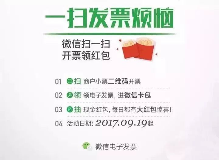 微信开票抽红包,最高188.88元！