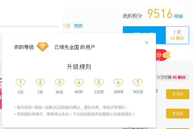 QQ浏览器签到积分最高可兑换46QB