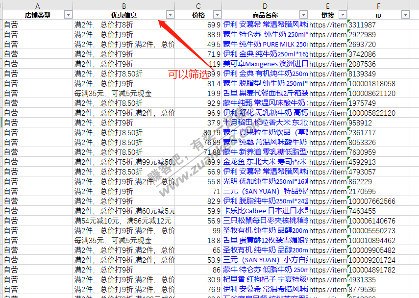 1.12号京东59-20所有双叠加商品EXCEL