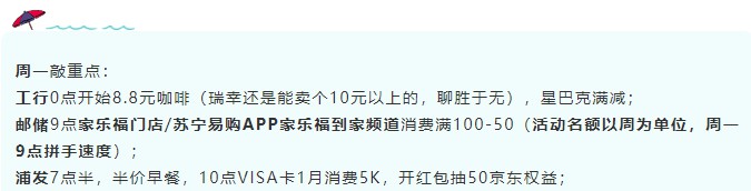 ＃银行精选活动＃2月22号周一：邮储家乐福100-50满减，招行10元火车票券等