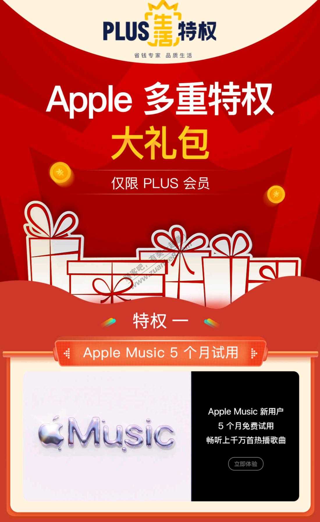 apple music 5个月试用